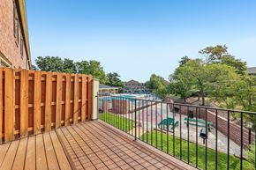 St. Louis townhouse for rent - All homes include a dedicated outdoor space, either a patio or a balcony as shown here at Georgetown of St. Louis Apartments