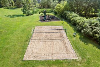 Sand volleyball court