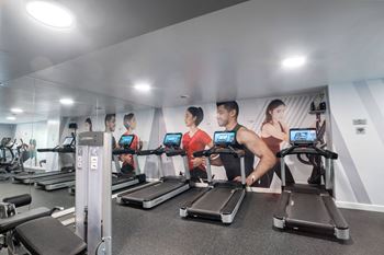 State-of-the-art fitness center with peloton equipment