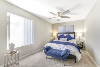 Bedroom with ceiling fan