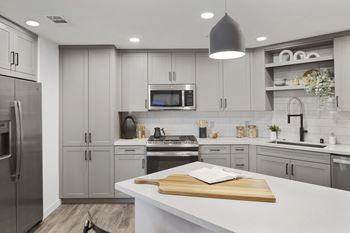 Matte stone cabinet
