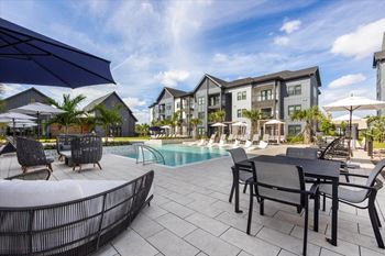 Resort-style swimming pool