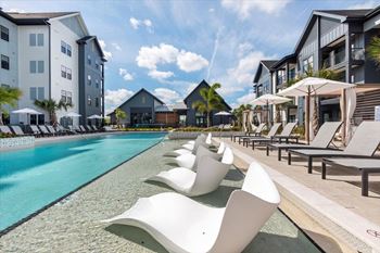 Resort-style swimming pool