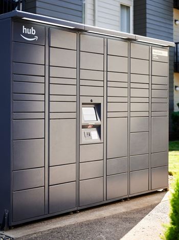 Amazon lockers for package receiving