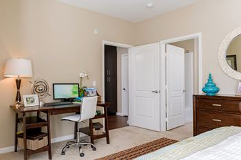 Raised-panel interior doors w/ antique nickel finish hardware