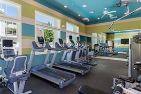 Chula Vista apartment for rent - A gym with treadmills, exercise bikes, and other equipment.