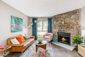 Wood-burning fireplace