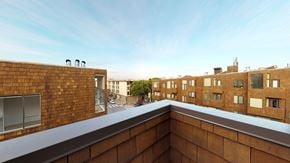 San Francisco apartment for rent - a view of the rooftops from the roof terrace