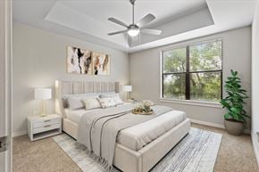 Dallas apartment for rent - a bedroom with a large window and a ceiling fan