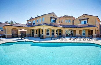A large house with a pool