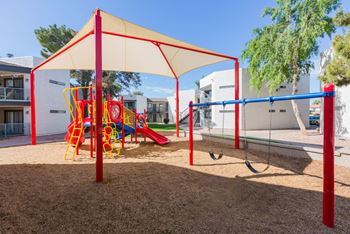 Playground with sun shade