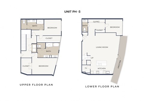 Floor plan for 2 beds, 2 baths, 2452 sqft