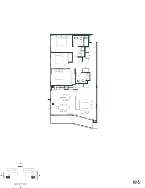 Floor plan for 3 beds, 2 baths, 1525 sqft