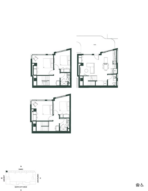 Floor plan for 4 beds, 4 baths, 1605 sqft