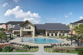 Mont Belvieu apartment for rent - A large house with a pool in the backyard.