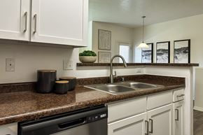 Albuquerque apartment for rent - A Kitchen With White Cabinets at Cantata at the Trails, New Mexico, 87114
