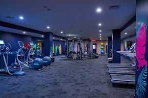 Hyattsville apartment for rent - a gym with weights and cardio equipment in a large room