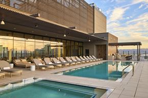 Phoenix apartment for rent - Outdoor pool with lounge outdoor seating outdoor lighting