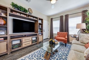 San Diego apartment for rent - a living room with a couch and a television