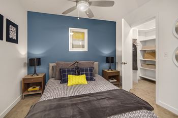 Spacious closets with custom built-ins