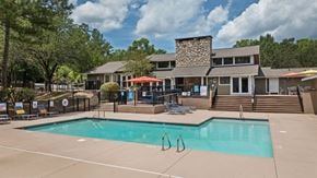 Chapel Hill apartment for rent - the pool with the apartment building in the background