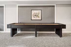 Shakopee apartment for rent - a spacious room with a pool table and a painting on the wall