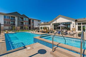 Firestone apartment for rent - Swimming pool with hot tub at Firestone Junction apartments for rent in Northern Colorado.