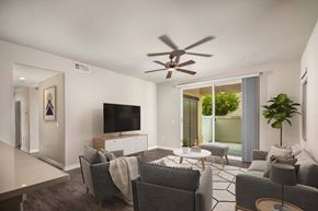Spring Valley apartment for rent - Living room with white walls and a ceiling fan  at Lakeview 88, Spring Valley, 91977