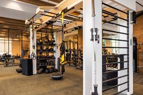Arlington apartment for rent - a view of the weights area in the gym