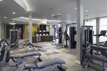 State-of-the-art fitness center and relaxation patio