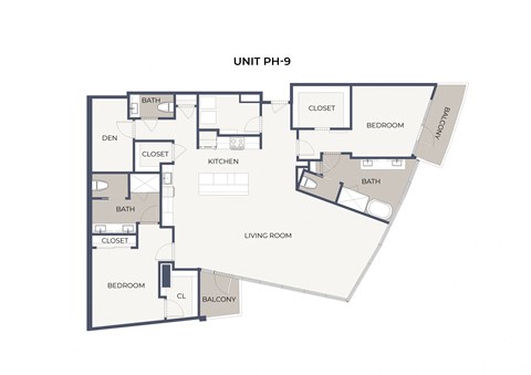 Floor plan for 2 beds, 2 baths, 2115 sqft