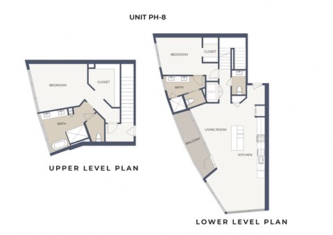 Floor plan for 2 beds, 2 baths, 1933 sqft