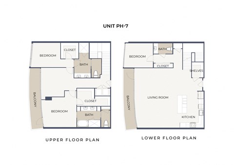 Floor plan for 2 beds, 2 baths, 2355 sqft