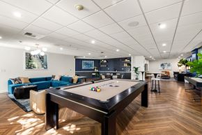 Renton apartment for rent - the preserve at ballantyne commons game room with pool table