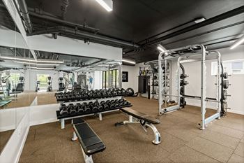 Gym with weights