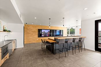 Spacious kitchen and dining area