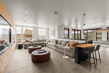 Lounge area with natural light
