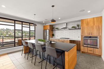 Kitchen with island