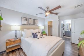 Las Vegas apartment for rent - Bedroom with a Large Bed at 5400 Vistas Apartments, Las Vegas, Nevada
