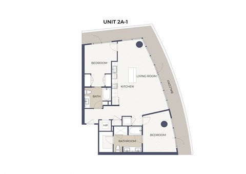 Floor plan for 2 beds, 2 baths, 1316 sqft