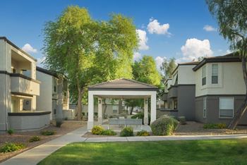Charcoal barbecue ramadas throughout the community for easy access