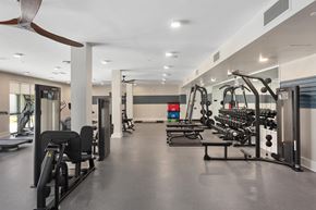 Gilbert apartment for rent - A spacious gym with a variety of equipment.