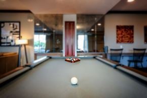 Ronkonkoma apartment for rent - A pool table with a white ball in the middle of it.