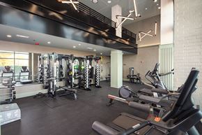 Nashville apartment for rent - A gym with treadmills, weights and other exercise equipment.