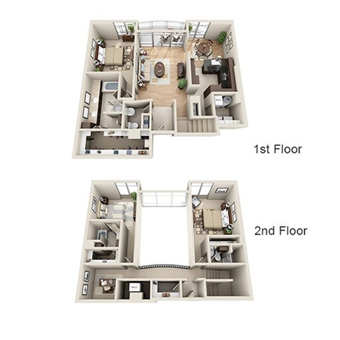 Floor plan for 3 beds, 3.5 baths, 3108 sqft