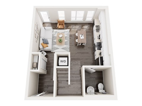Floor plan for 2 beds, 2.5 baths, 1108 sqft