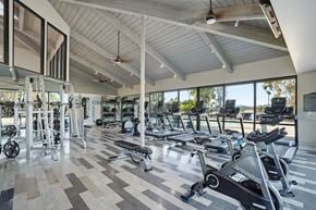 Escondido apartment for rent - A gym with a variety of equipment including treadmills and weights.