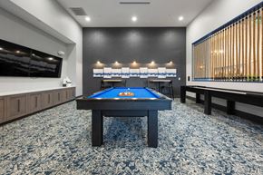 Charlotte apartment for rent - a game room with a pool table and a television