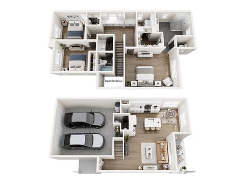Floor plan for 3 beds, 2.5 baths, 1593 sqft