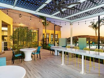Seating pool area